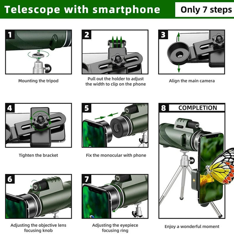 Mini Telescópio Portátil e Compacto - Zoom HD 5000m.